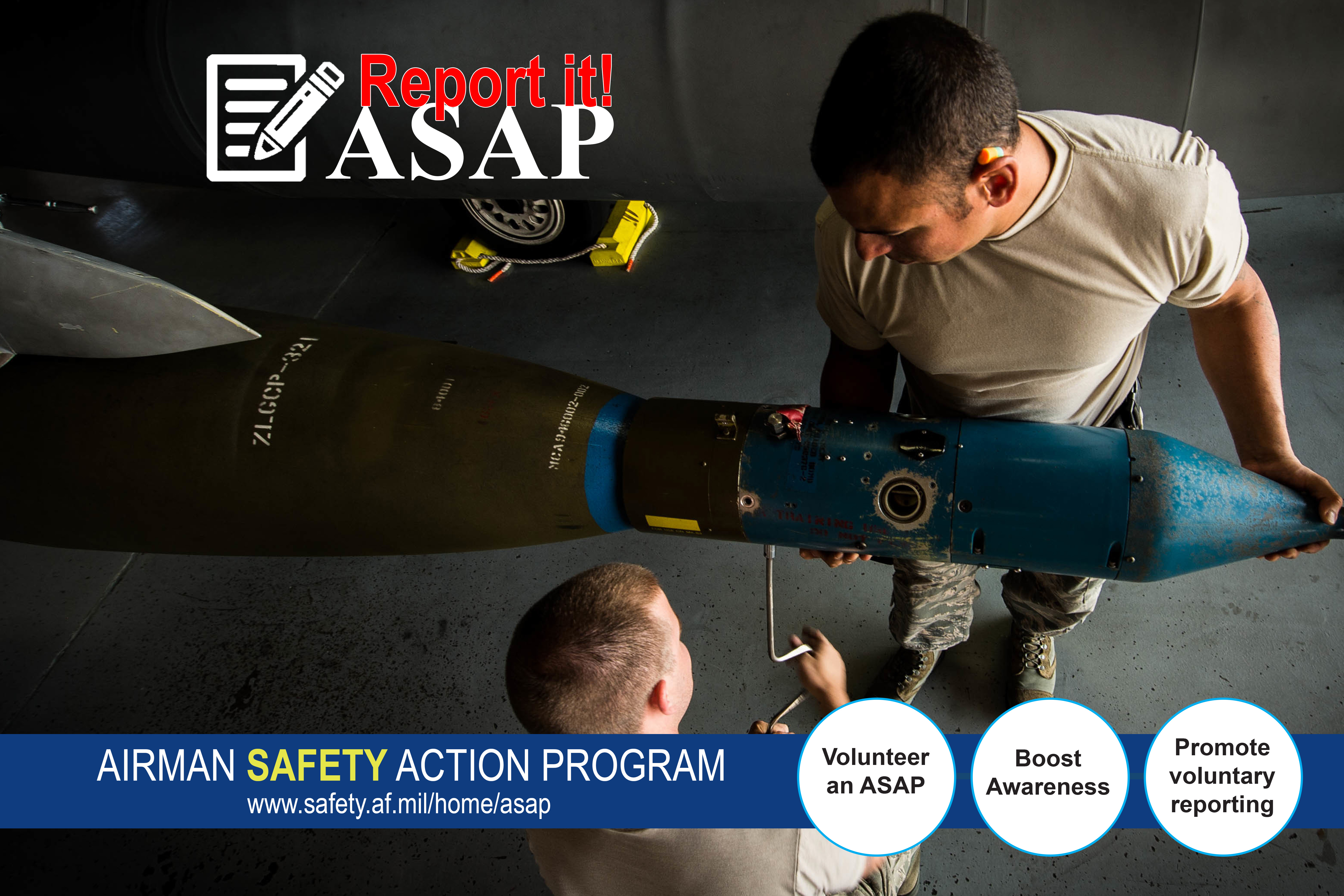 Link to Airman Safety Action Program, Airmen munitions loading poster